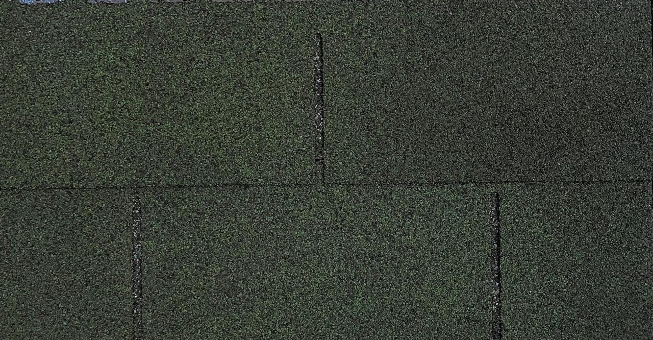 Asphalt Shingles Dark Green Single Layer