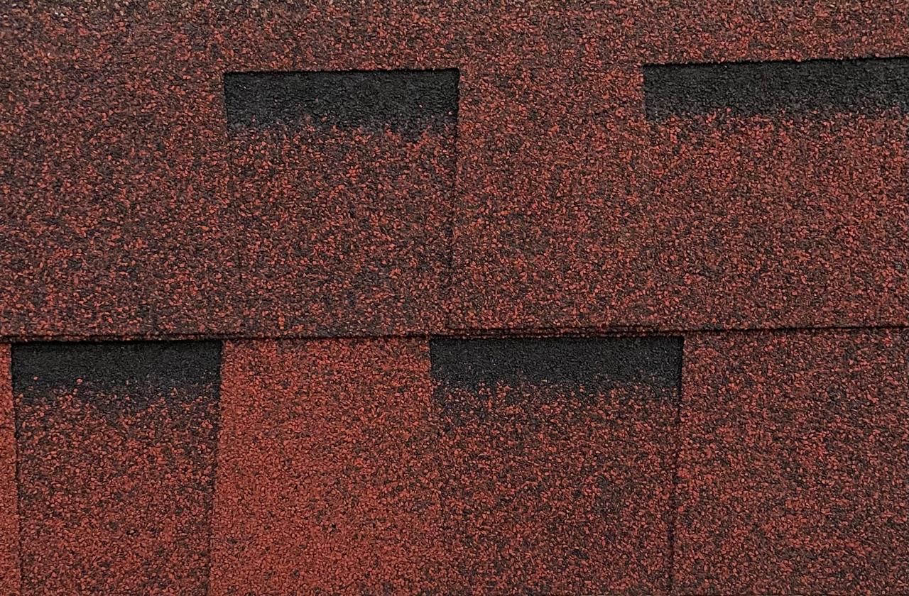 Asphalt Shingles Brick Maroon Double Layer