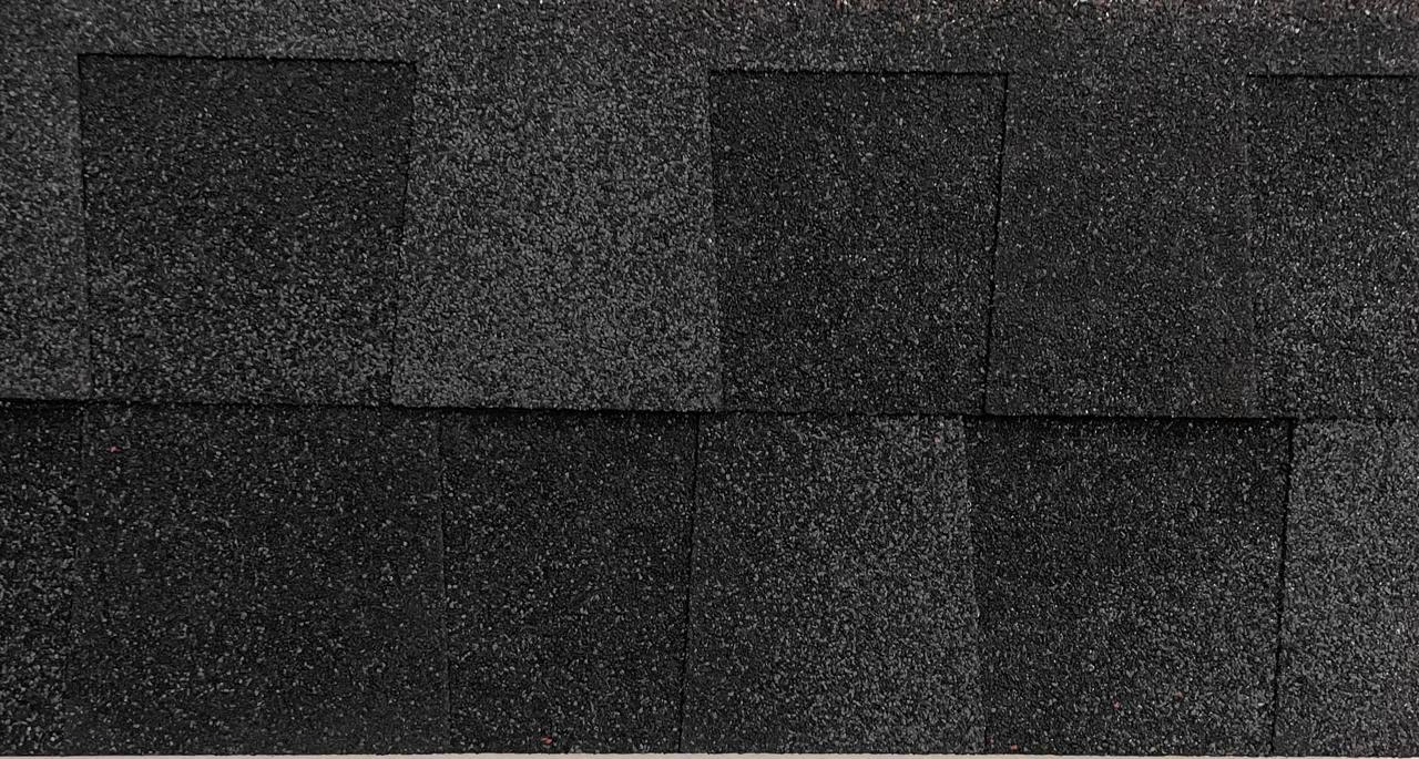 Asphalt Shingles Charcoal Black Double Layer